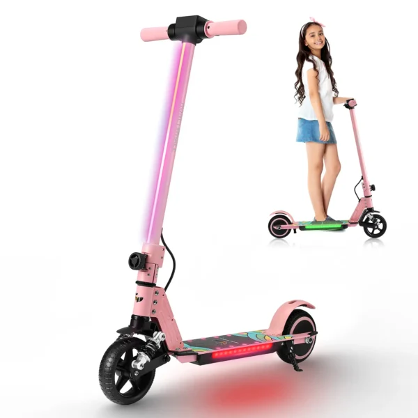 Honeywhale E10S - Patinete Elétrico Infantil Dobrável Rosa 180W