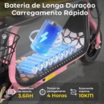 Honeywhale JL006 Scooter Elétrico Infantil com Luzes RGB Bluetooth Motor 300W Bateria 3.6Ah e Kit de Proteção - Imagem 3