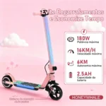 Honeywhale E10S - Patinete Elétrico Infantil Dobrável Rosa 180W - Imagem 3