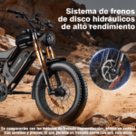 Honeywhale K6S Bicicleta Elétrica Dobrável 1080W Pneus Fat 20x4" Bateria 48V 15.6Ah - Imagem 6