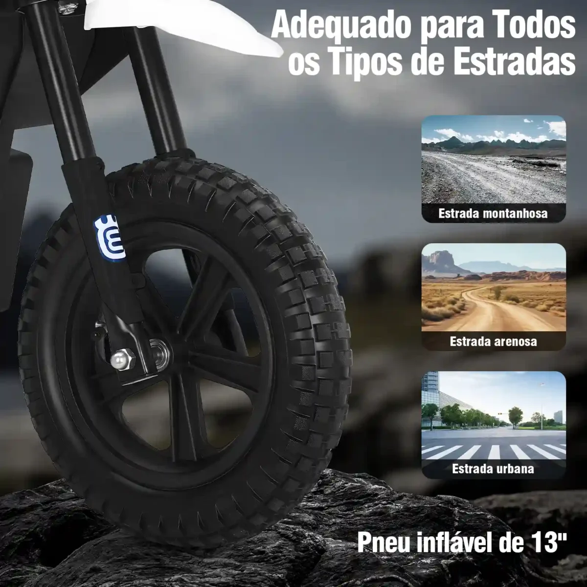 Honeywhale 6988 - Mini Moto Elétrica Infantil Cross Todo-o-Terreno 200W - Imagem 5