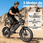 Honeywhale K6S Bicicleta Elétrica Dobrável 1080W Pneus Fat 20x4" Bateria 48V 15.6Ah - Imagem 5