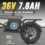 Honeywhale B20 Bicicleta Elétrica Dobrável Motor 350W 36V 7.8AH Pneu 14" Freio a Disco - Imagem 3