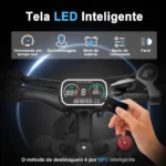 Honeywhale K6 PRO Bicicleta Elétrica Pneu Fat 20x4.0 Desbloqueio NFC Motor 850W Bateria 48V 15.6Ah - Imagem 6