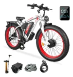Honeywhale BK08 Bicicleta Elétrica Pneu Fat 26x4" Motor Duplo 1050W*2 Bateria 48V 23.5Ah 21V