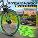 Honeywhale S8 Bicicleta Elétrica de Montanha Aro 26 Motor 450W Bateria 36V 15Ah 7 Velocidades E-Bike para Todo Tipo de Terreno Estradas e Praias - Imagem 4