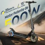 HONEYWHALE Patinete Elétrico M1 Lite 500W Preto-Amarelo Dobrável com Bluetooth e LED - Imagem 6