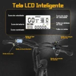 Honeywhale F6 PRO-S Bicicleta Elétrica Dobrável Pneu Fat 20x4" Motor 900W Bateria 48V 10.4Ah - Imagem 6