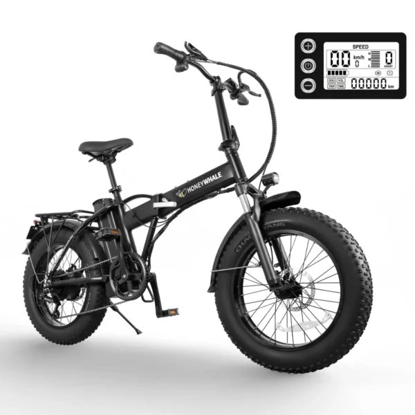 Honeywhale F6 PRO-S Bicicleta Elétrica Dobrável Pneu Fat 20x4" Motor 900W Bateria 48V 10.4Ah