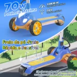 Patinete Elétrico Infantil Honeywhale RM2 PRO Bluetooth Luzes LED 3 Rodas Ajustável - Imagem 6