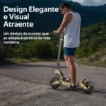Patinete Elétrico Dobrável HONEYWHALE G2 PRO Amarelo Alumínio LED Freio a Disco Suspensão Dianteira e Traseira - Imagem 6