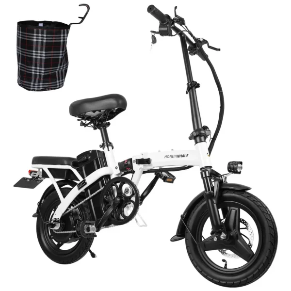 Honeywhale S6-S Bicicleta Elétrica Dobrável Motor 750W 48V Amortecedor Pneu 14" LCD