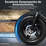 Honeywhale BK05 Bicicleta Elétrica Dobrável 500W Pneus Fat 16x4" Bateria 48V 10.4Ah Preta - Imagem 4