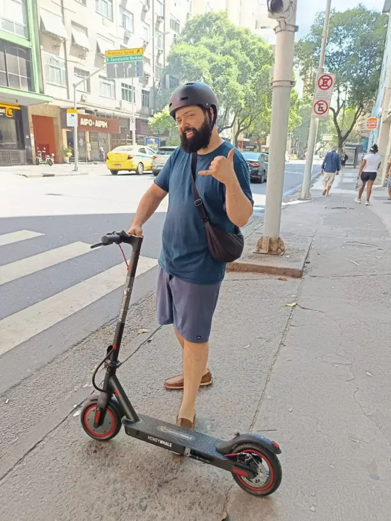 HONEYWHALE Patinete Elétrico M2 Pro 500W Dobrável 8,5" Branco com Bluetooth e LED photo review