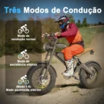 Honeywhale K6 PRO Bicicleta Elétrica Pneu Fat 20x4.0 Desbloqueio NFC Motor 850W Bateria 48V 15.6Ah - Imagem 4