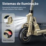 Honeywhale C1 Patinete Elétrico com Banco Motor 980W Bateria 13Ah Autonomia 40km Duplo Amortecimento e Freios a Disco - Imagem 4