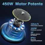 Honeywhale S5 - Patinete Elétrico Dobrável 36V 450W 32km/h - Imagem 2