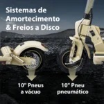 Honeywhale C1 Patinete Elétrico com Banco Motor 980W Bateria 13Ah Autonomia 40km Duplo Amortecimento e Freios a Disco - Imagem 5