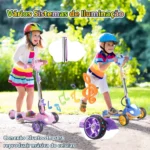 Patinete Elétrico Infantil Honeywhale RM2 PRO Bluetooth Luzes LED 3 Rodas Ajustável - Imagem 5