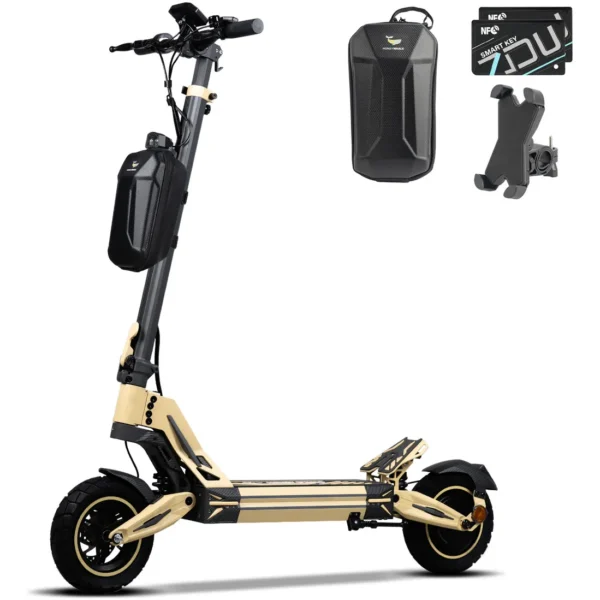 Patinete Elétrico Dobrável HONEYWHALE G2 PRO Amarelo Alumínio LED Freio a Disco Suspensão Dianteira e Traseira