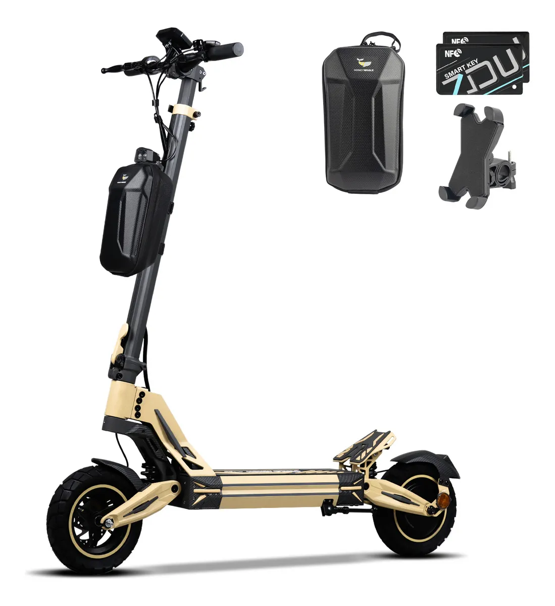 D_NQ_NP_2X_859671-MLA99509625034_112025-F Patinete Elétrico Dobrável HONEYWHALE G2 PRO Amarelo Alumínio LED Freio a Disco Suspensão Dianteira e Traseira - Imagem 1