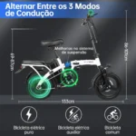 Honeywhale S6-S Bicicleta Elétrica Dobrável Motor 750W 48V Amortecedor Pneu 14" LCD - Imagem 5