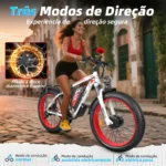 Honeywhale BK08 Bicicleta Elétrica Pneu Fat 26x4" Motor Duplo 1050W*2 Bateria 48V 23.5Ah 21V - Imagem 5