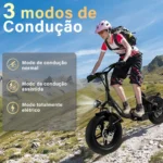 Honeywhale BK05 Bicicleta Elétrica Dobrável 500W Pneus Fat 16x4" Bateria 48V 10.4Ah Preta - Imagem 3