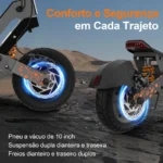 HONEYWHALE H2-Dual Patinete Dobrável Preto Alumínio LED Freio a Disco 150kg - Imagem 5