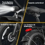 Honeywhale F6 PRO-S Bicicleta Elétrica Dobrável Pneu Fat 20x4" Motor 900W Bateria 48V 10.4Ah - Imagem 5