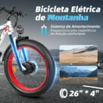 Honeywhale BK08 Bicicleta Elétrica Pneu Fat 26x4" Motor Duplo 1050W*2 Bateria 48V 23.5Ah 21V - Imagem 4