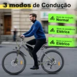 Honeywhale S8 Bicicleta Elétrica de Montanha Aro 26 Motor 450W Bateria 36V 15Ah 7 Velocidades E-Bike para Todo Tipo de Terreno Estradas e Praias - Imagem 5