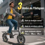 Honeywhale B20 Bicicleta Elétrica Dobrável Motor 350W 36V 7.8AH Pneu 14" Freio a Disco - Imagem 4