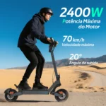 HONEYWHALE H4-2 Patinete Elétrico Dobrável Cinza-Escuro 60V 2400W com Rodas 11" e Luz LED - Imagem 3
