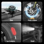 Honeywhale B20 Bicicleta Elétrica Dobrável Motor 350W 36V 7.8AH Pneu 14" Freio a Disco - Imagem 5