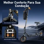 HONEYWHALE M2 MAX-B Patinete Elétrico Dobrável Preto/Laranja 36V 500W com Bluetooth, Luz LED e Freio a Disco - Imagem 4