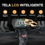 Patinete Elétrico Dobrável HONEYWHALE G2 PRO Amarelo Alumínio LED Freio a Disco Suspensão Dianteira e Traseira - Imagem 4