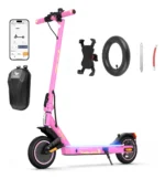 Patinete Dobrável HONEYWHALE S2 MAX Rosa Alumínio Bluetooth LED Freio a Disco 120kg