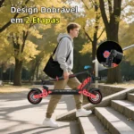 HONEYWHALE T4B-N Patinete Elétrico Dobrável 1000W 55km/h Autonomia 50km Vermelho - Imagem 5