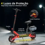 HONEYWHALE T4B-N Patinete Elétrico Dobrável 1000W 55km/h Autonomia 50km Vermelho - Imagem 4