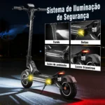HONEYWHALE G3 Pro Patinete Elétrico Dobrável Preto 48V 1640W com Rodas 12" e Luz LED - Imagem 6