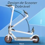 HONEYWHALE Patinete Elétrico M2 Pro 500W Dobrável 8,5" Branco com Bluetooth e LED - Imagem 3