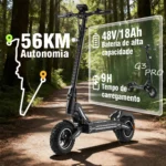 HONEYWHALE G3 Pro Patinete Elétrico Dobrável Preto 48V 1640W com Rodas 12" e Luz LED - Imagem 5