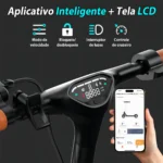 HONEYWHALE E9T Patinete Elétrico Dobrável Amarelo em Liga de Alumínio com Bluetooth e Luz LED - Imagem 4
