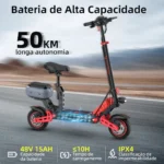 HONEYWHALE T4B-N Patinete Elétrico Dobrável 1000W 55km/h Autonomia 50km Vermelho - Imagem 2