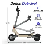 HONEYWHALE H2 Bicicleta Elétrica Dobrável Amarelo 48V 15Ah Rodas 10" LED - Imagem 4