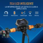 HONEYWHALE M4 Patinete Elétrico Dobrável Preto 48V 600W com Bluetooth e Luz LED - Imagem 3