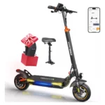Patinete Elétrico Dobrável HONEYWHALE T4A Preto 750W 48V 10Ah Bluetooth LED Freio a Disco