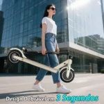 HONEYWHALE E9T Patinete Elétrico Dobrável Amarelo em Liga de Alumínio com Bluetooth e Luz LED - Imagem 2
