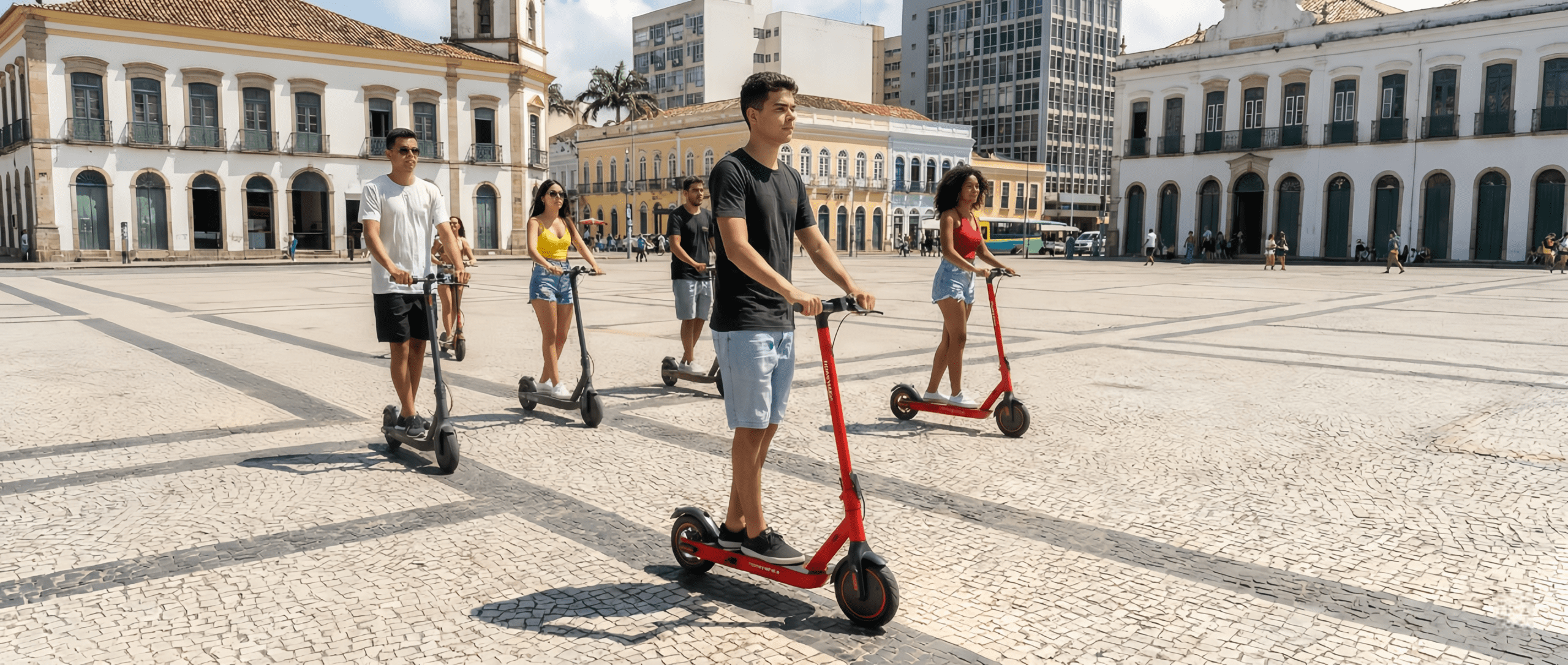 Painel digital e bateria de veículo elétrico urbano
